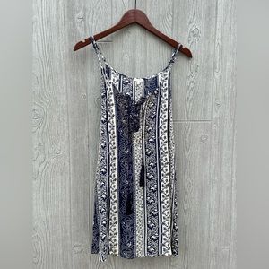 En Creme Boho Sundress Tunic Dress Size Small